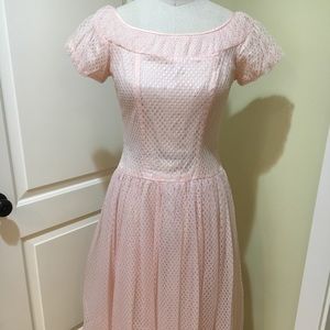 VINTAGE pink scoop neck dress